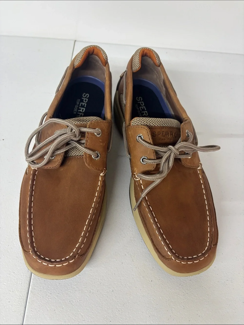 Sperry Men's Tan Brown Leather Boat Shoes